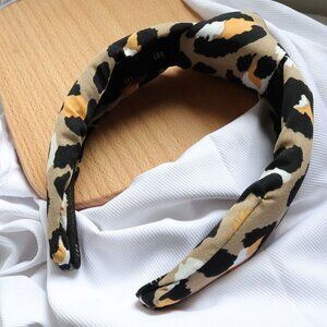 Alicia Bonnie On The Prowl Leopard Knotted Headband New